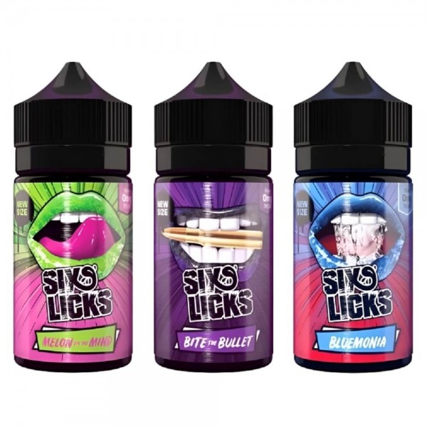 Six Licks Shortfill 50ml E-Liquid - All Ranges