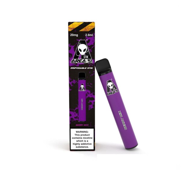 AREA 51 - DISPOSABLE VAPE POD Device - 600 Puffs 20MG