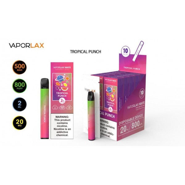 Vaporlax MATE 800 Disposable Vape Pod Device - 20MG